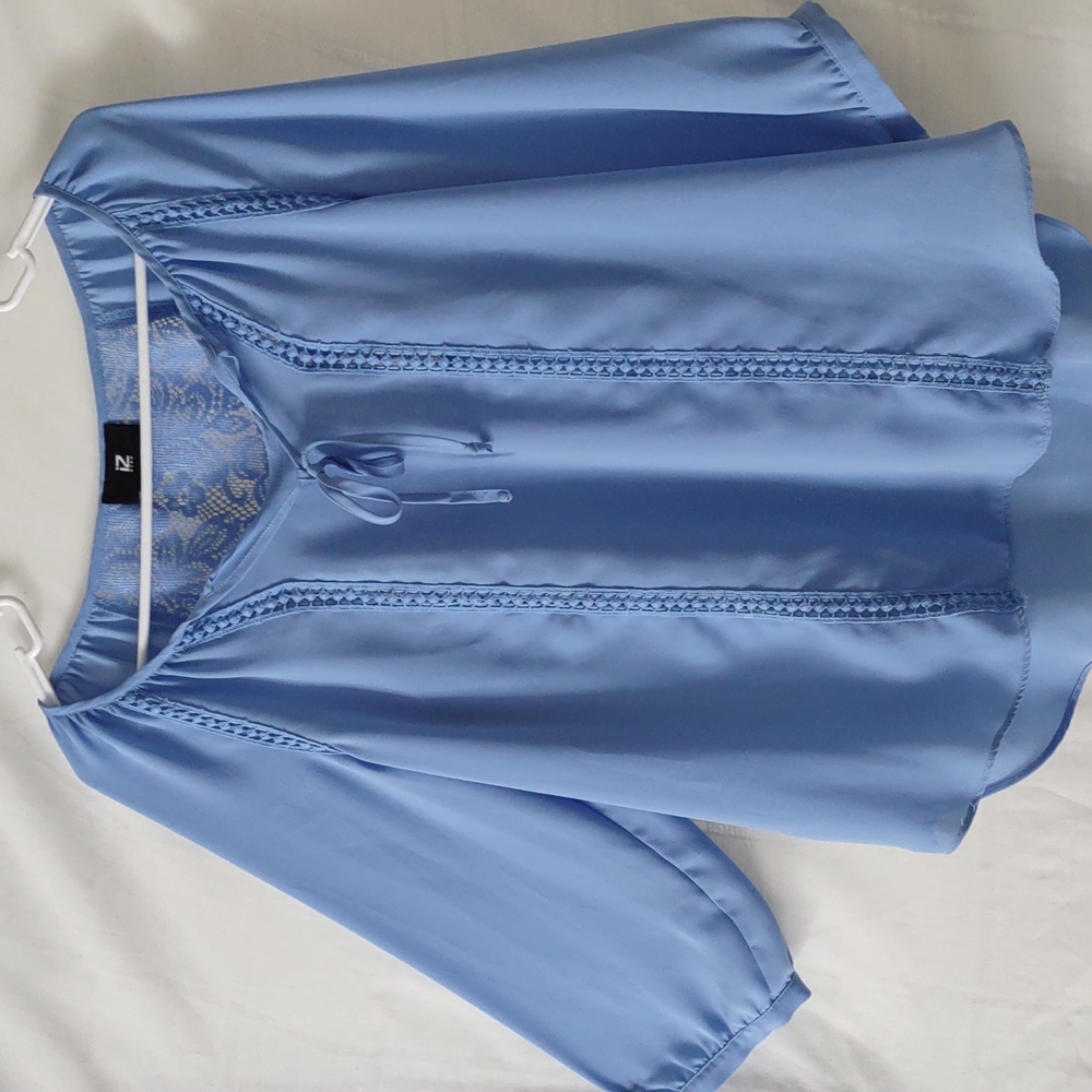 Blue Boho Blouse, Ultra Feminine! Sz 8, NWOT